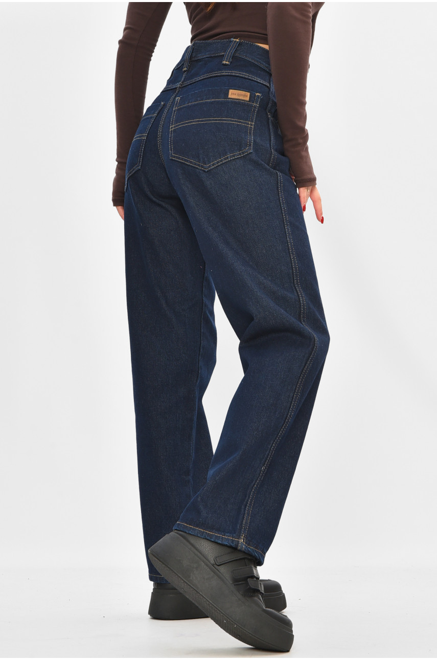 Джинсы женские однотонные синего цвета 394-83 208882