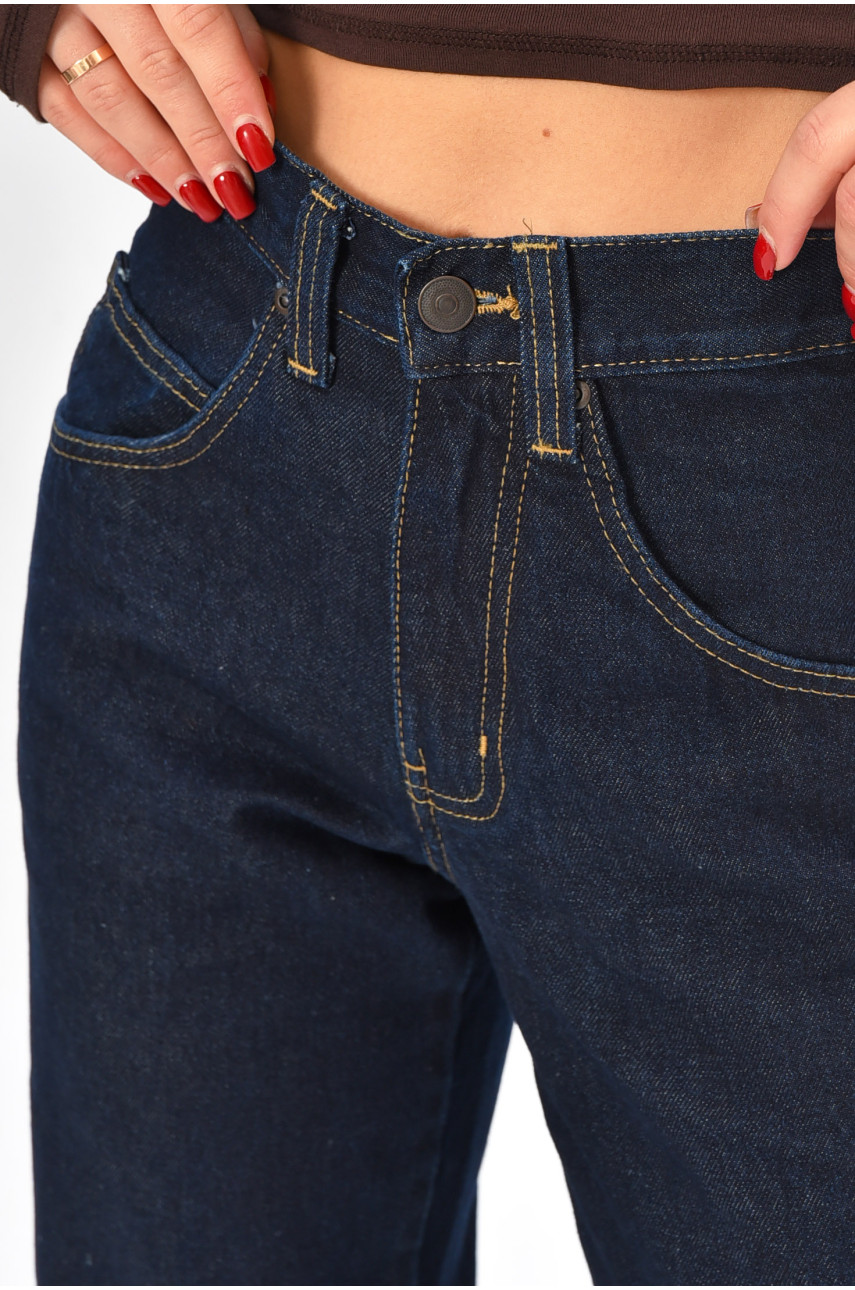 Джинсы женские однотонные синего цвета 394-83 208882