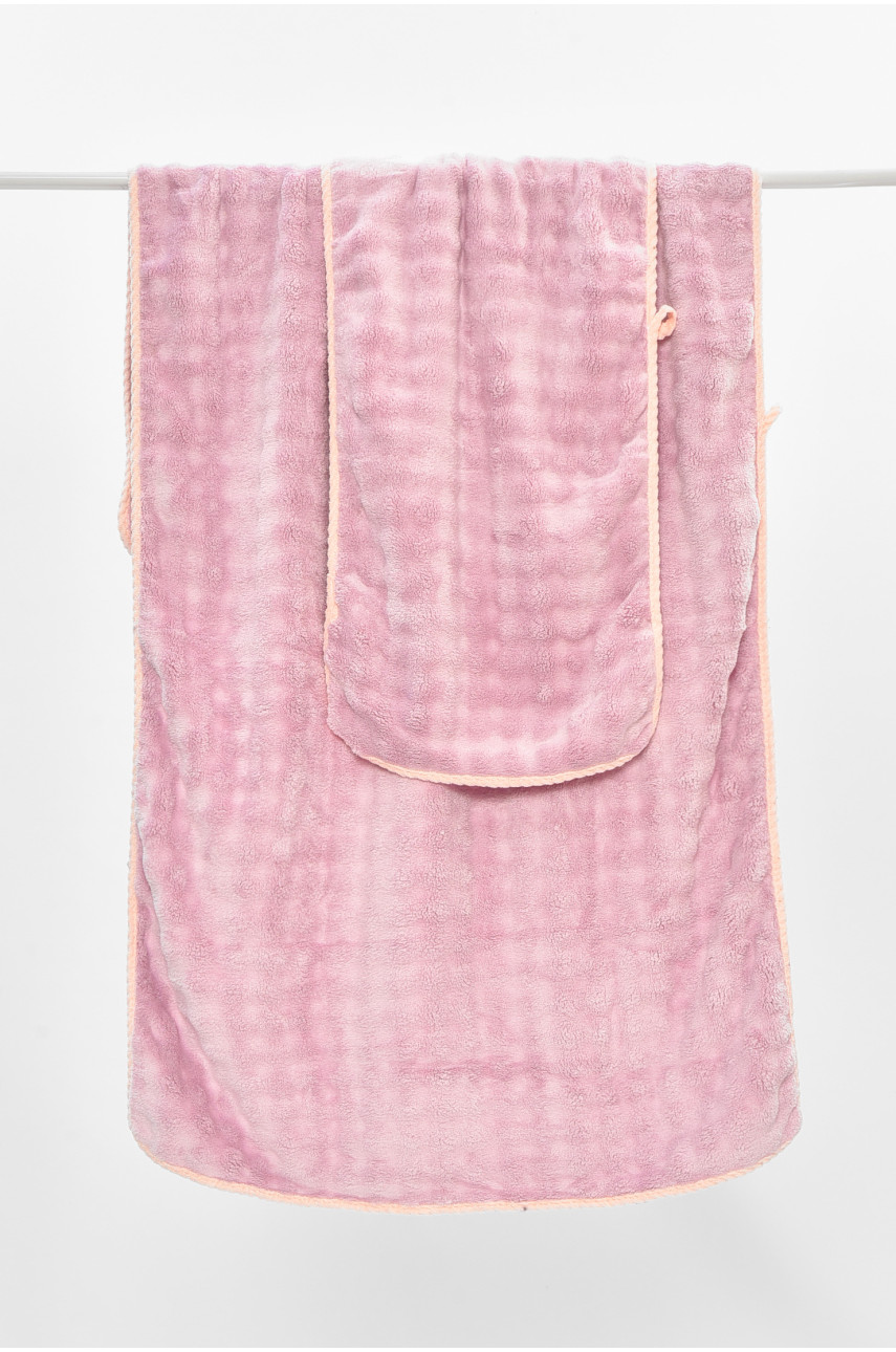 Набор однотонных полотенец из микрофибры банное+для лица светло-сиреневого цвета 98-792 208891