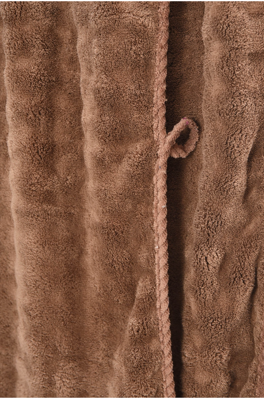 Набор однотонных полотенец из микрофибры банное+для лица коричневого цвета 98-792 208896