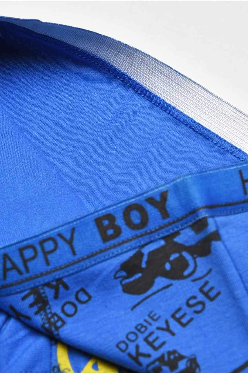 Боксеры детские для мальчика синего цвета с принтом 8231 208899