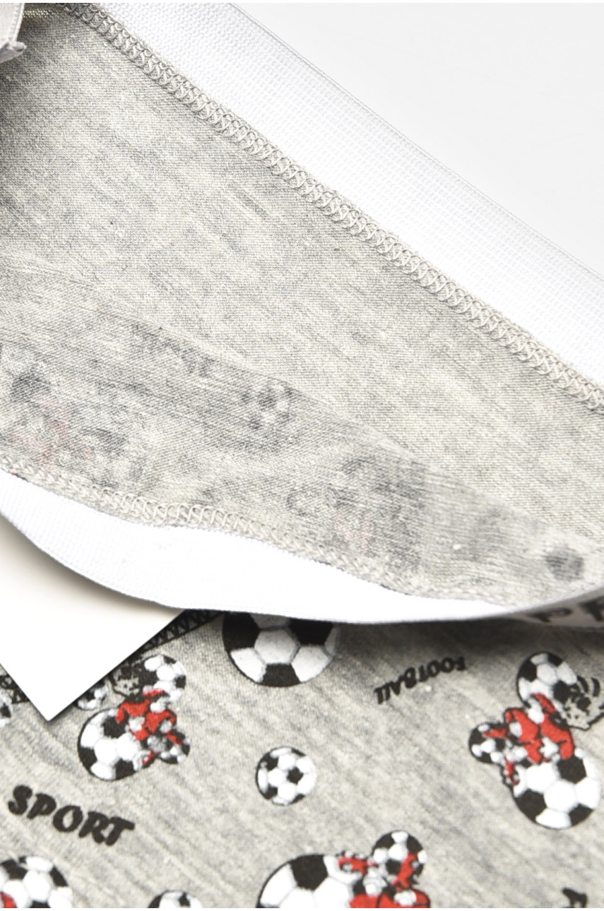 Боксеры детские для мальчика серого цвета с принтом Z02201 208913