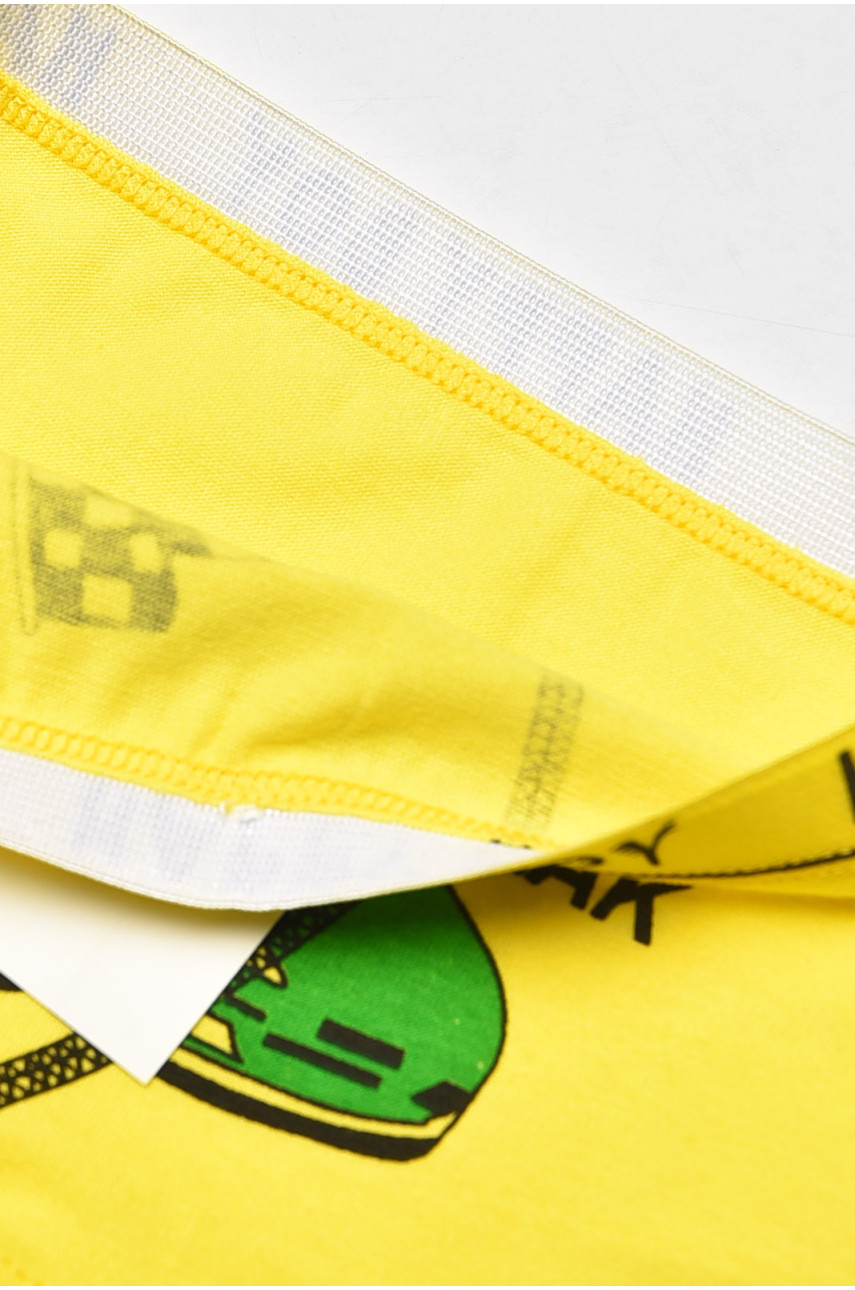 Боксеры детские для мальчика желтого цвета с принтом Z02203 208914