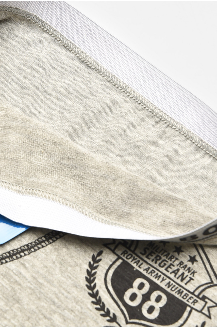 Боксеры детские для мальчика серого цвета с принтом С8239 208920