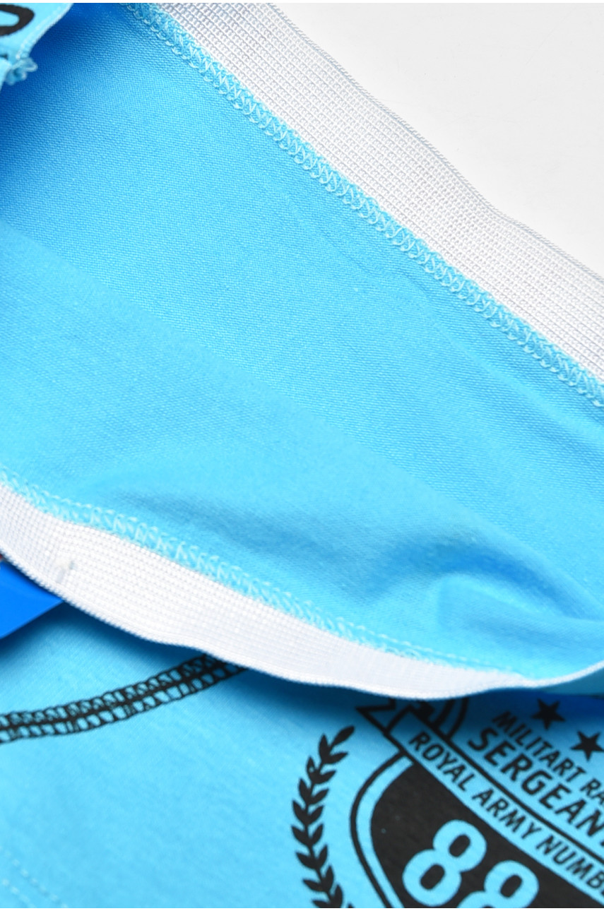 Боксеры детские для мальчика голубого цвета с принтом С8239 208921