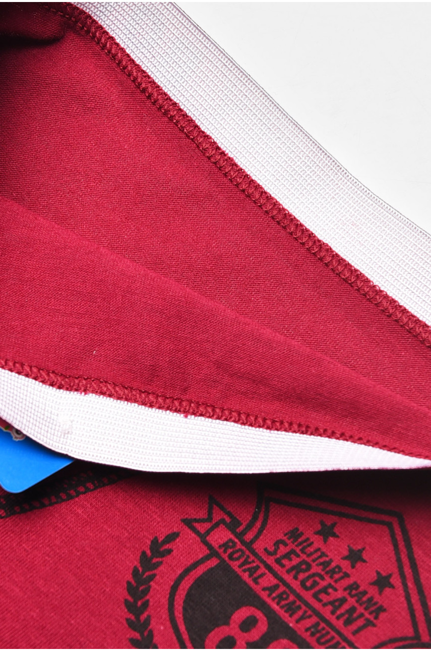 Боксеры детские для мальчика бордового цвета с принтом С8239 208922