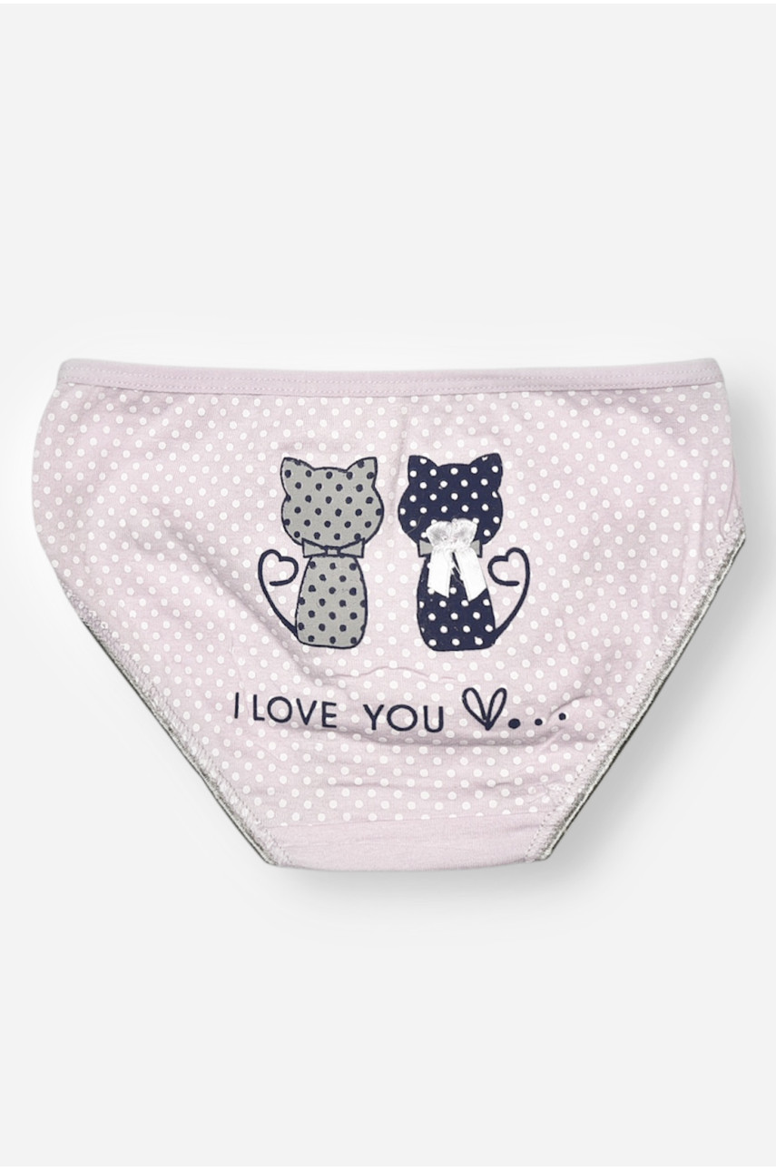 Трусики детские для девочки сиреневого цвета с принтом L71096 208934