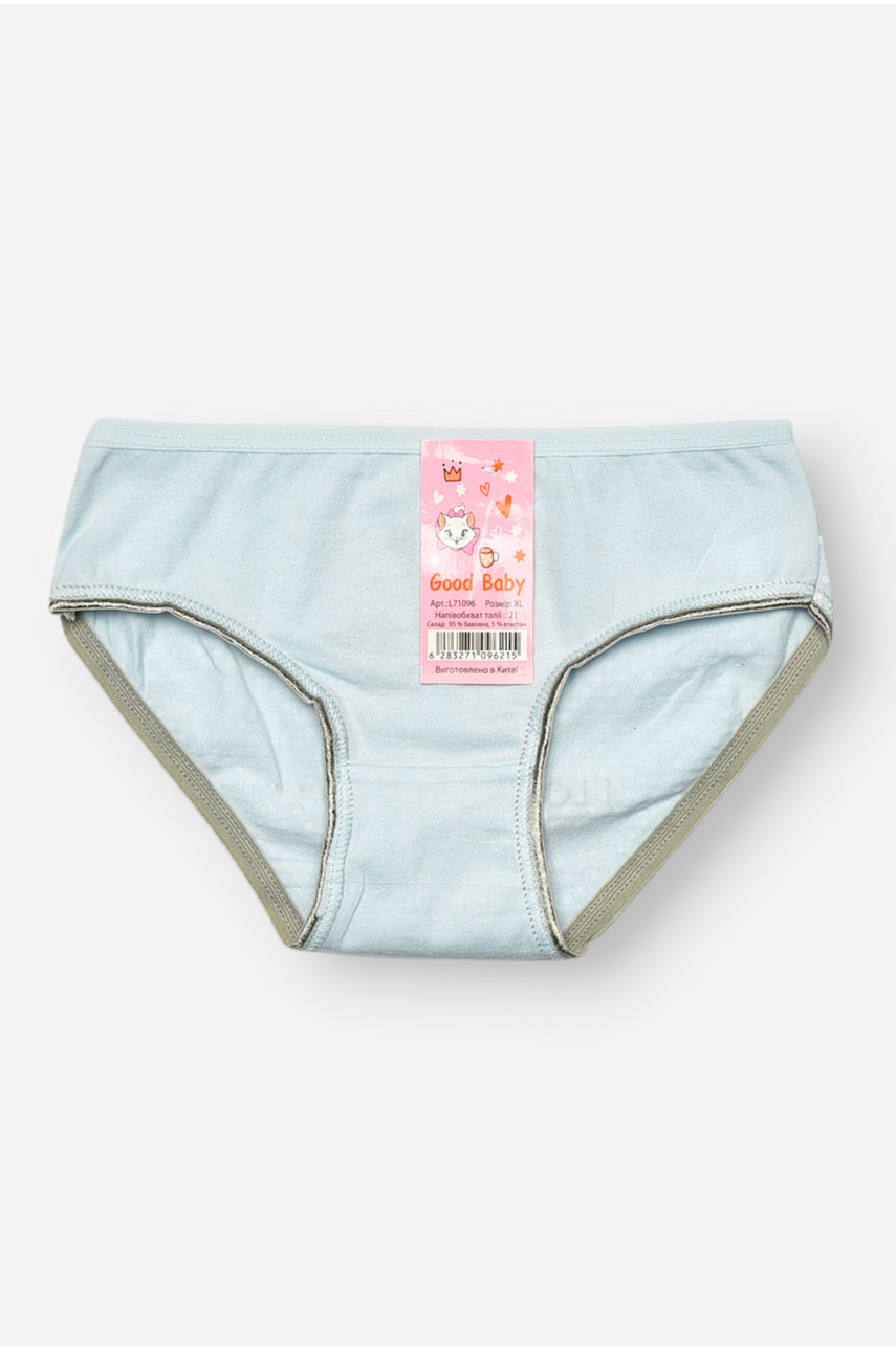 Трусики детские для девочки голубого цвета с принтом L71096 208936