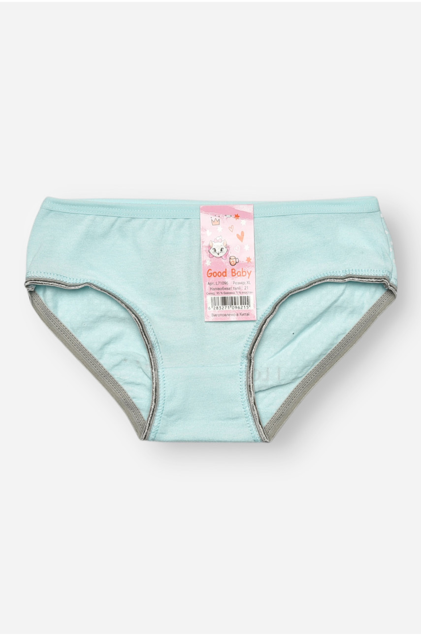 Трусики детские для девочки светло-голубого цвета с принтом L71096 208938