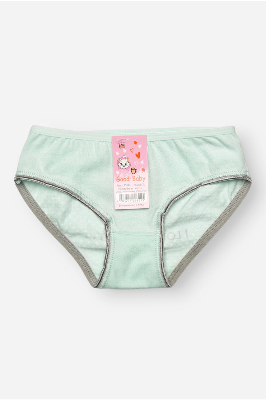 Трусики детские для девочки мятного цвета с принтом L71096 208939