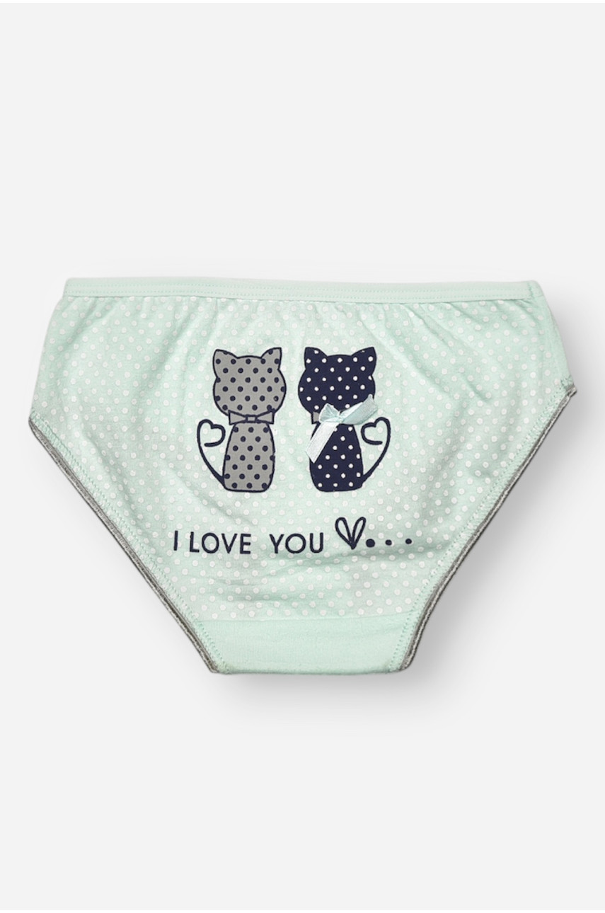 Трусики детские для девочки мятного цвета с принтом L71096 208939