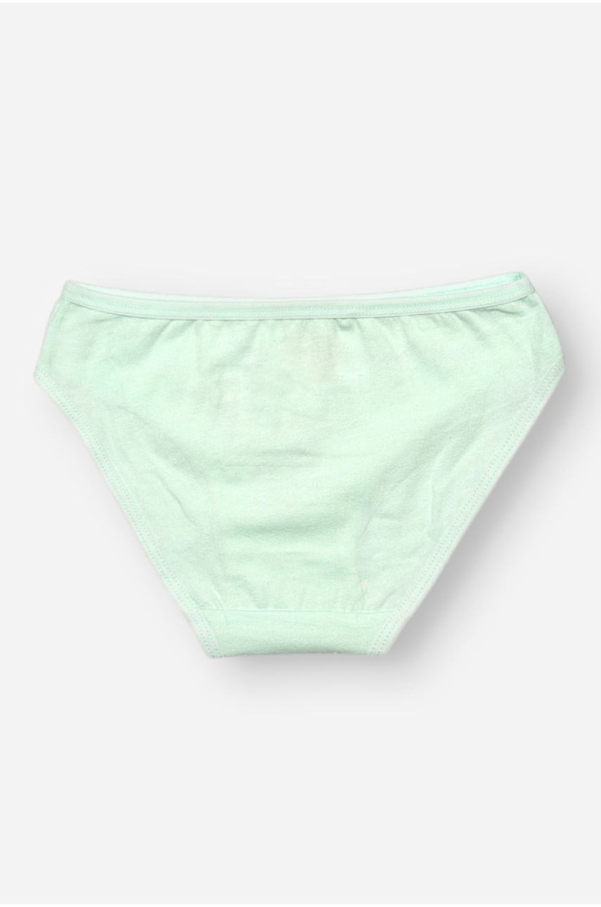 Трусики детские для девочки мятного цвета с принтом L71098 208941