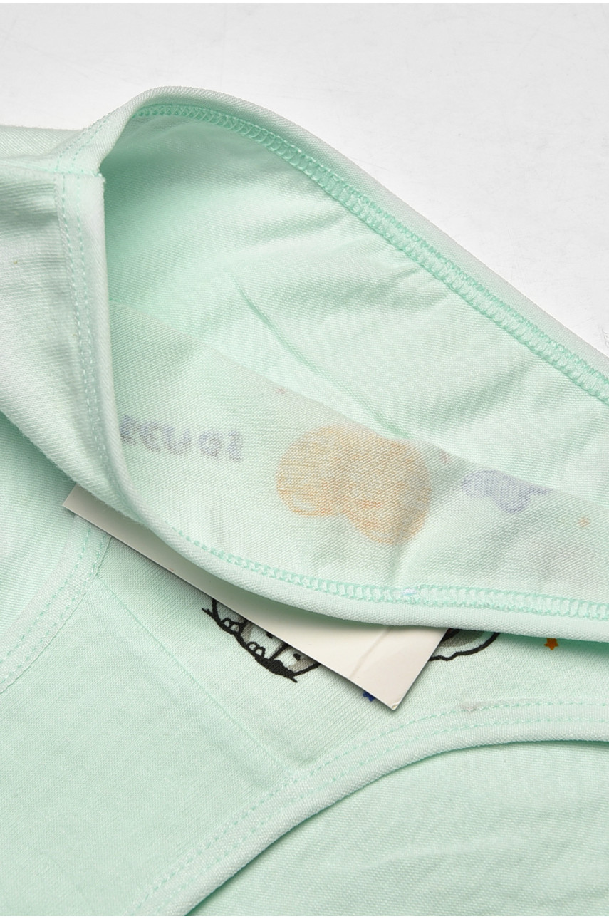 Трусики детские для девочки мятного цвета с принтом L71098 208941