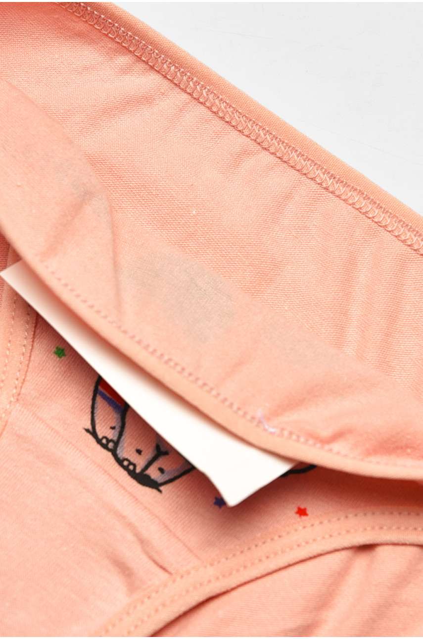 Трусики детские для девочки пудрового цвета с принтом L71098 208943