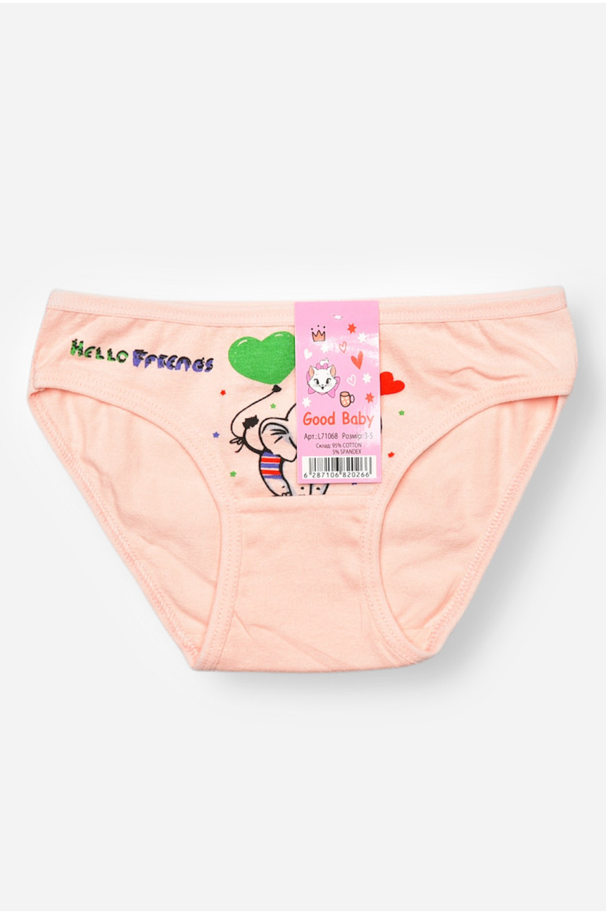Трусики детские для девочки розового цвета с принтом L71098 208945