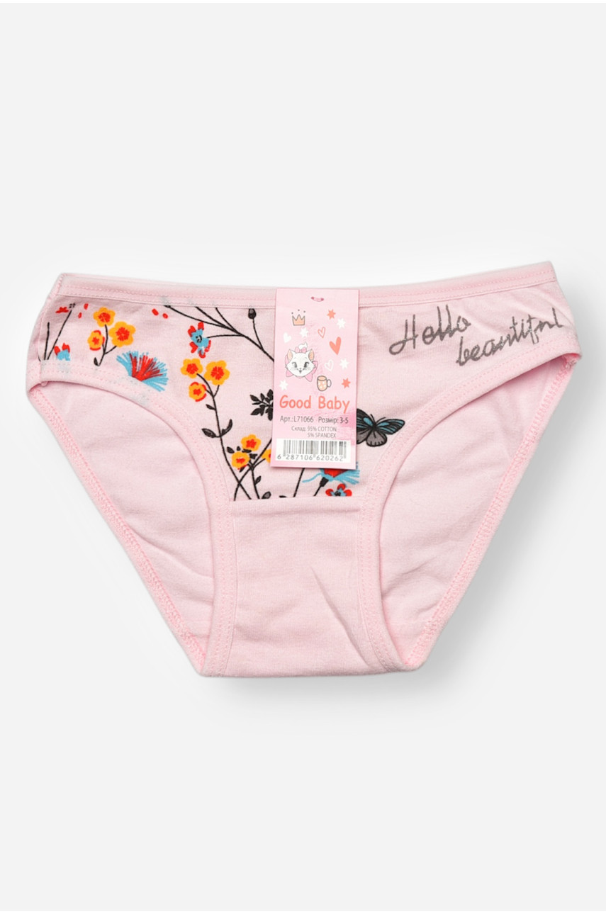 Трусики детские для девочки розового цвета с принтом L71066 208946