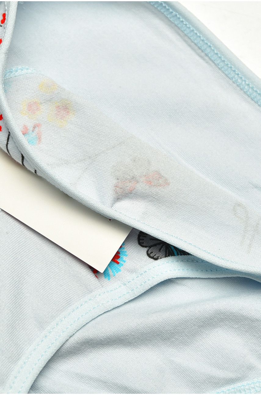 Трусики детские для девочки голубого цвета с принтом L71066 208948