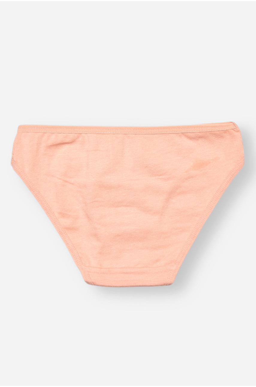 Трусики детские для девочки пудрового цвета с принтом L71066 208949