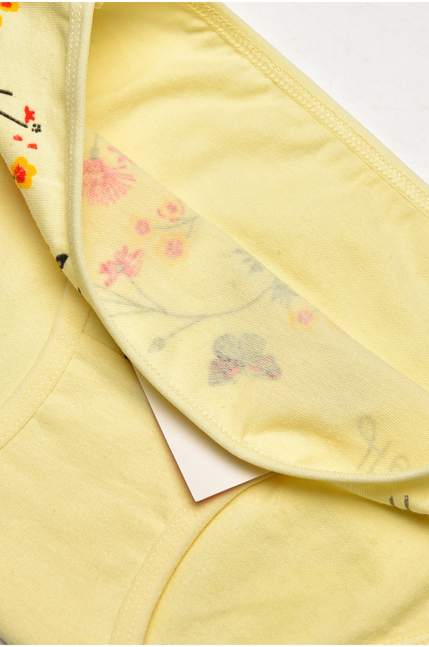 Трусики детские для девочки жёлтого цвета с принтом L71066 208950