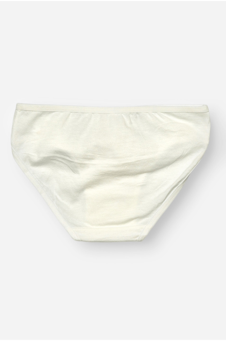 Трусики детские для девочки белого цвета с принтом B7896 208953