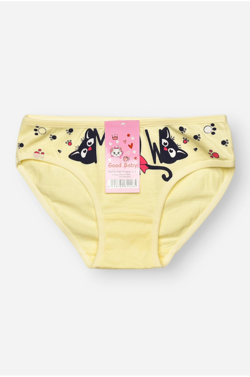 Трусики детские для девочки жёлтого цвета с принтом B7896 208956