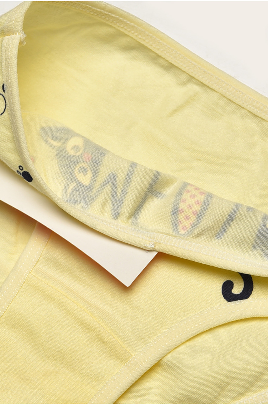 Трусики детские для девочки жёлтого цвета с принтом B7896 208956