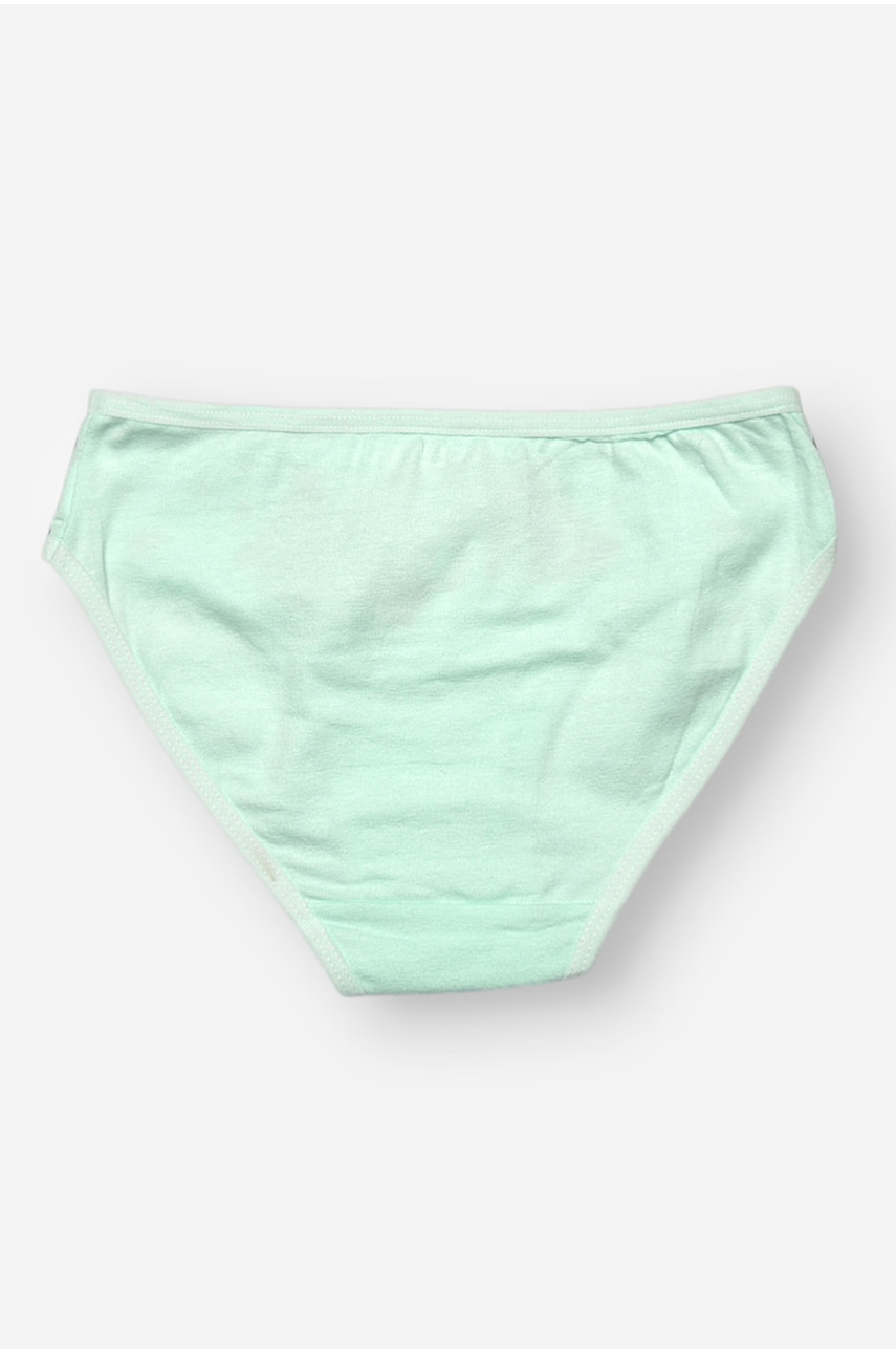 Трусики детские для девочки мятного цвета с принтом B7896 208958