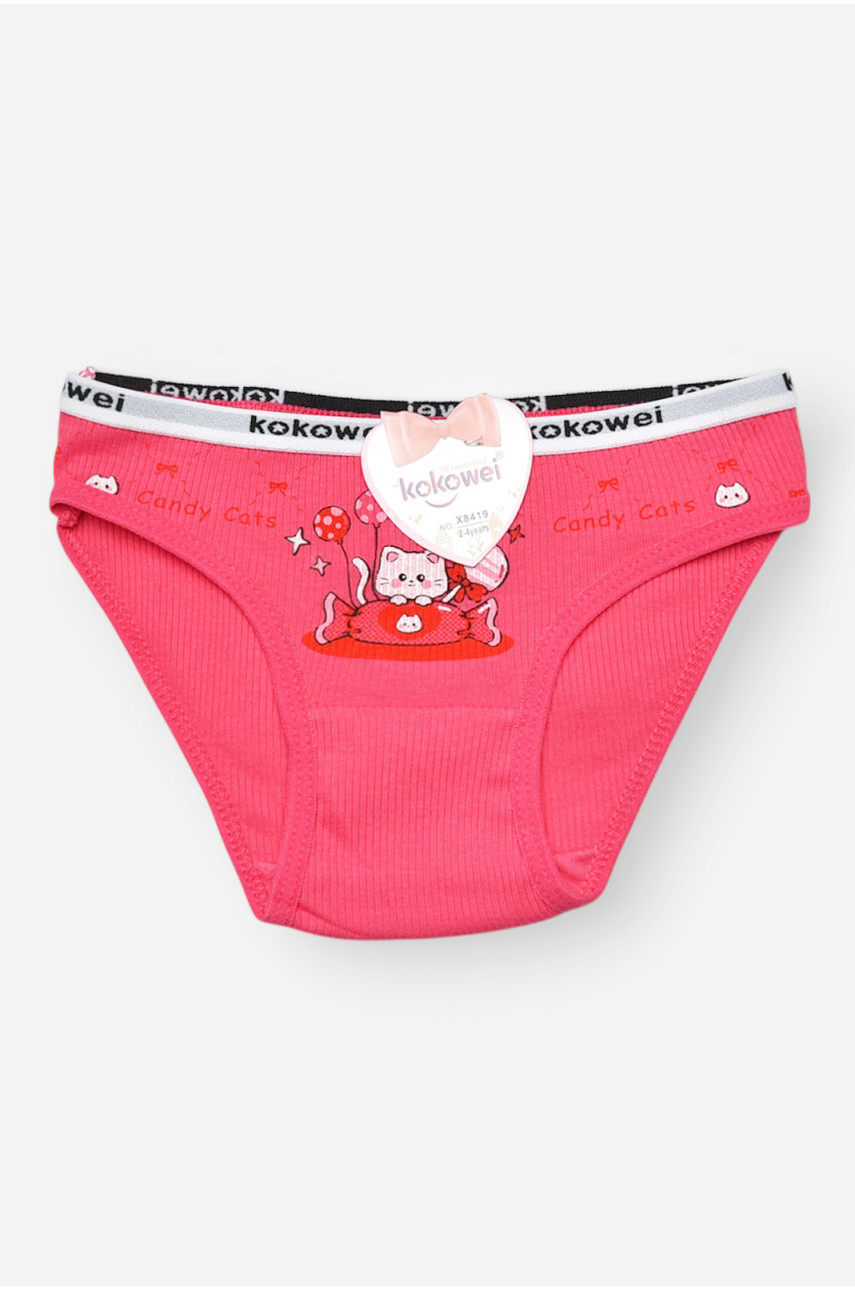 Трусики детские для девочки розового цвета с принтом X8419 208959