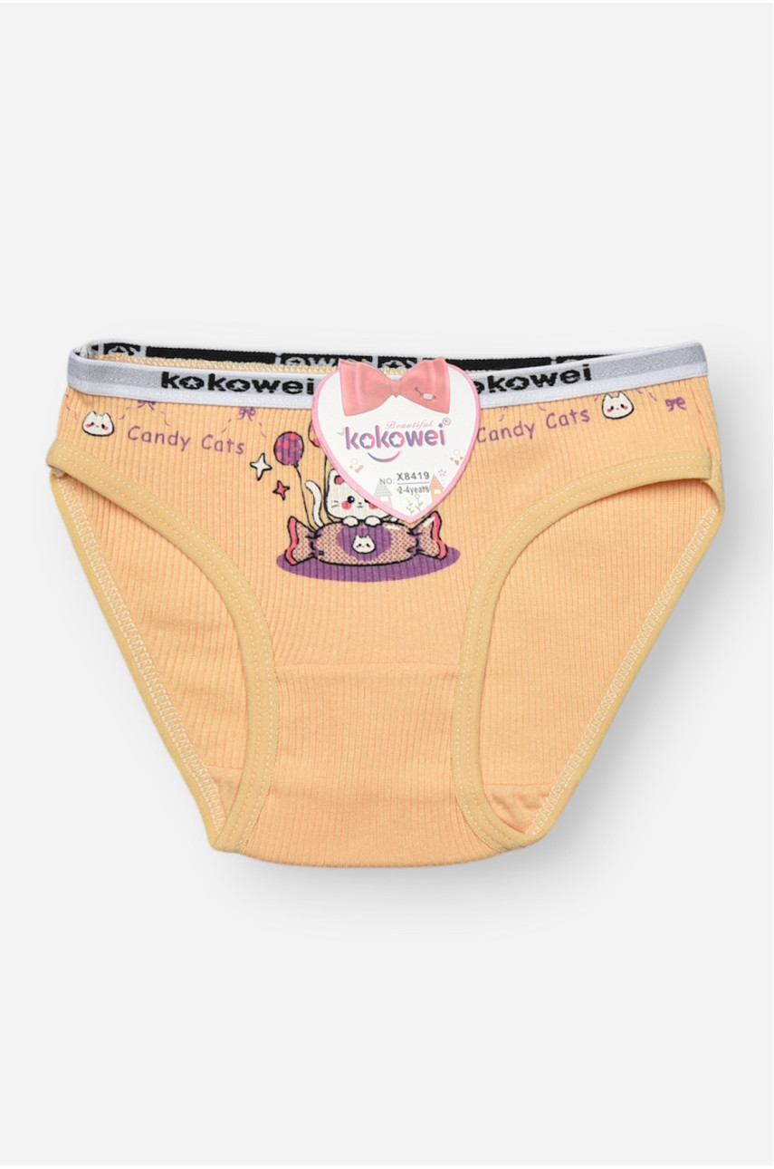 Трусики детские для девочки бежевого цвета с принтом X8419 208961