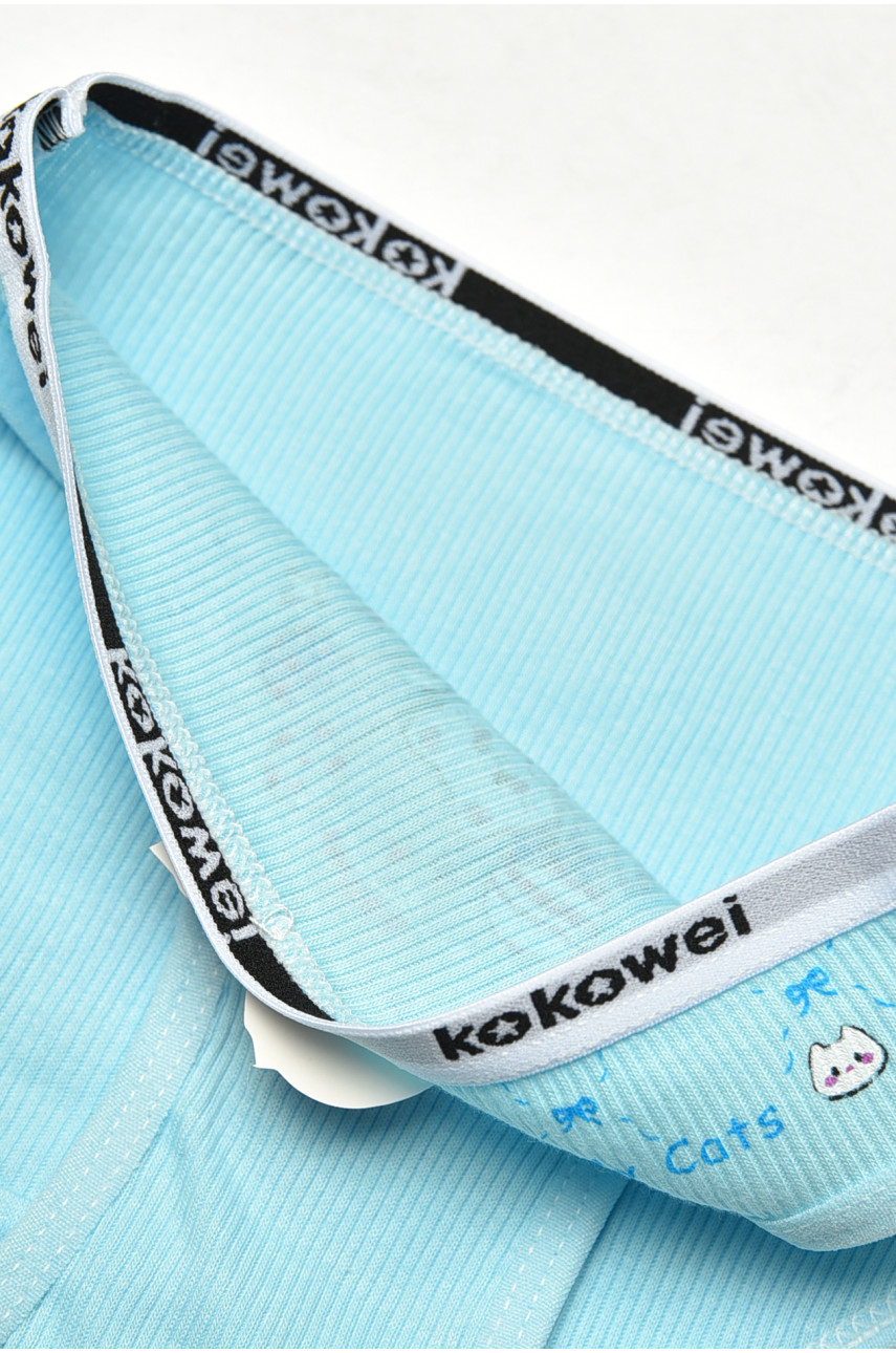 Трусики детские для девочки голубого цвета с принтом X8419 208962