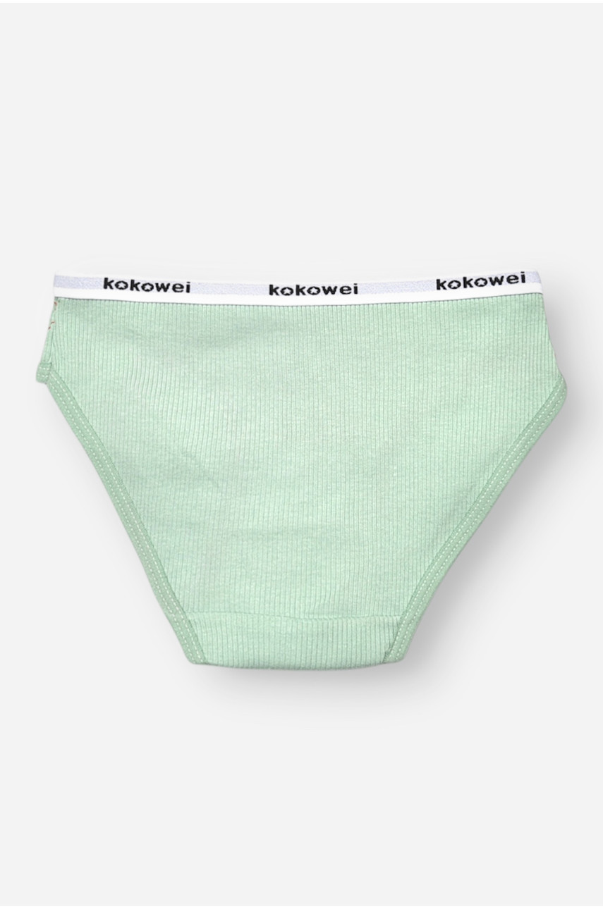 Трусики детские для девочки зеленого цвета с принтом X8419 208963