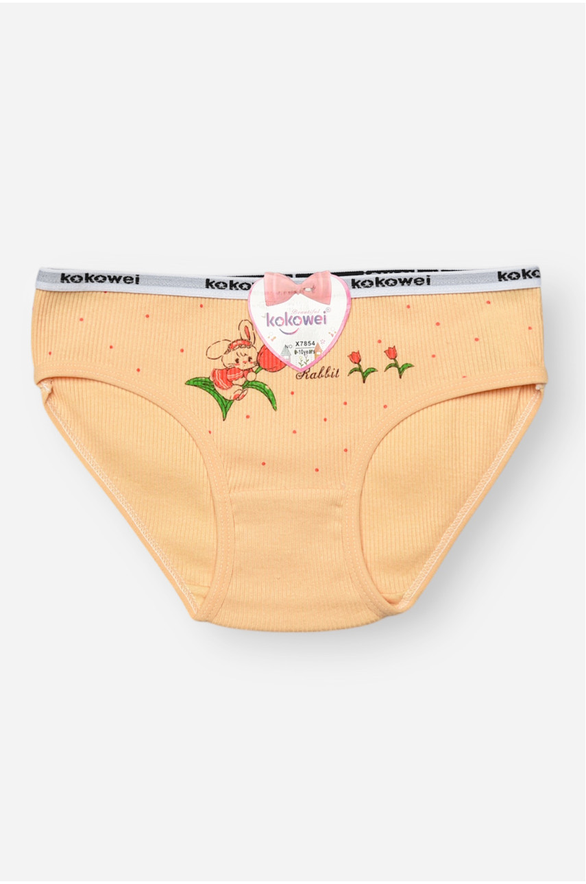 Трусики детские для девочки бежевого цвета с принтом X7854 208965