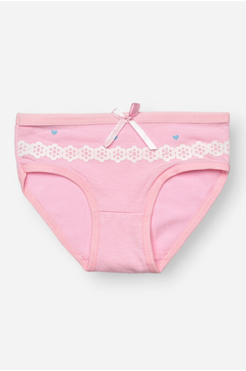 Трусики детские для девочки розового цвета с принтом SM71LE 208983