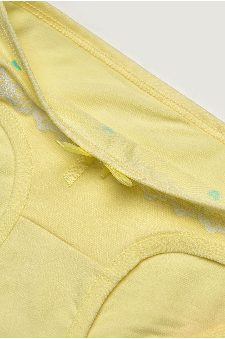 Трусики детские для девочки желтого цвета с принтом SM71LE 208984 Трусики детские для девочки желтого цвета с принтом SM71LE 208984