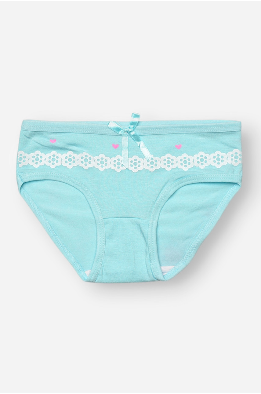 Трусики детские для девочки голубого цвета с принтом SM71LE 208986