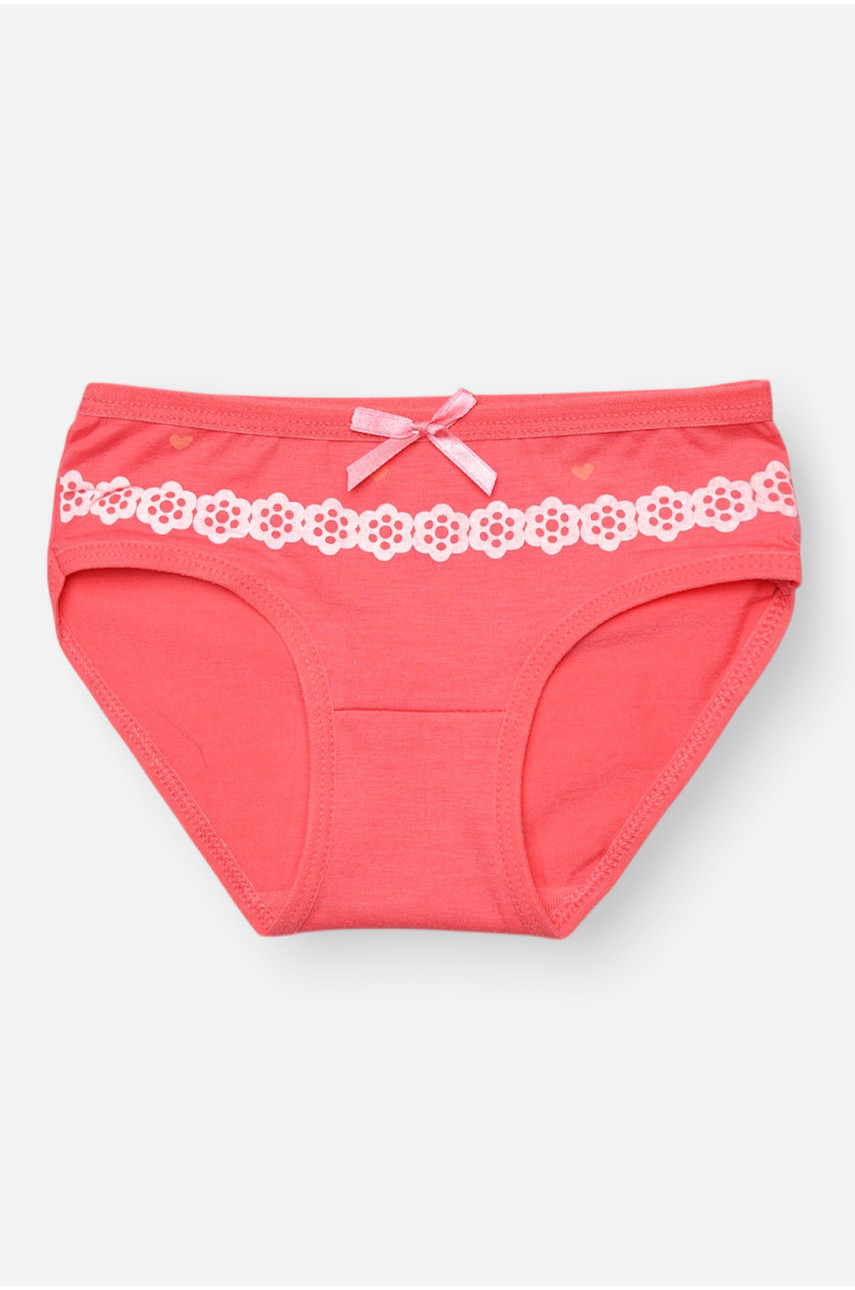 Трусики детские для девочки розового цвета с принтом SM71LE 208987