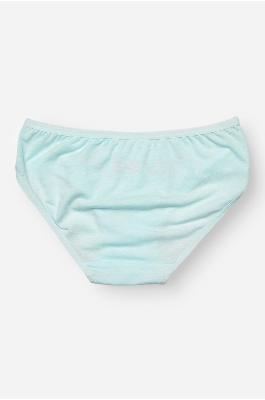 Трусики детские для девочки голубого цвета с принтом 1234 208990