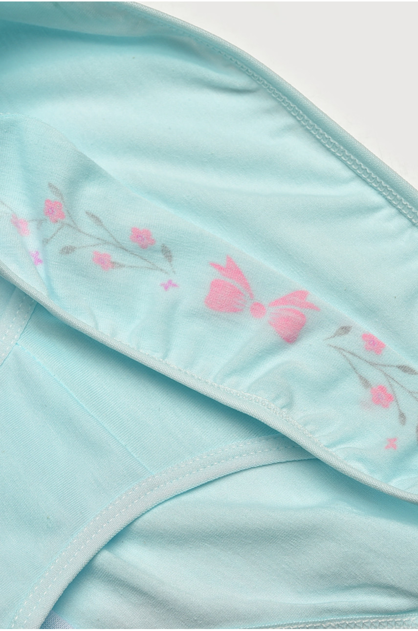 Трусики детские для девочки голубого цвета с принтом 1234 208990 Трусики детские для девочки голубого цвета с принтом 1234 208990