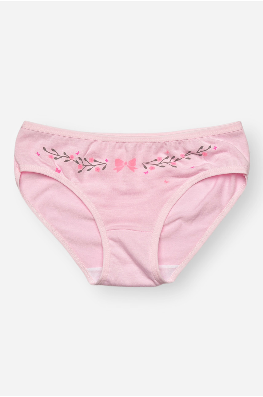Трусики детские для девочки розового цвета с принтом 1234 208991