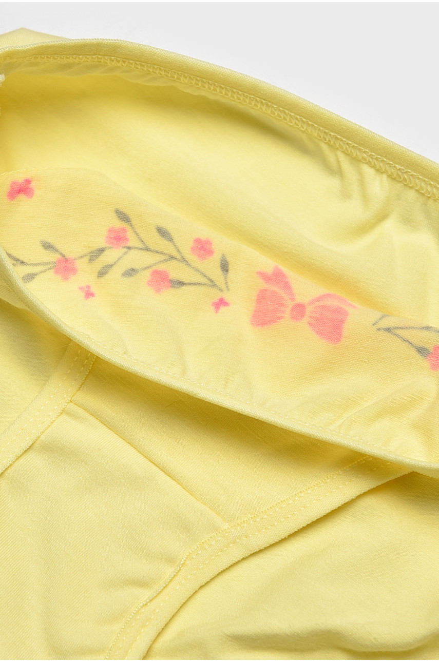 Трусики детские для девочки желтого цвета с принтом 1234 208992 Трусики детские для девочки желтого цвета с принтом 1234 208992