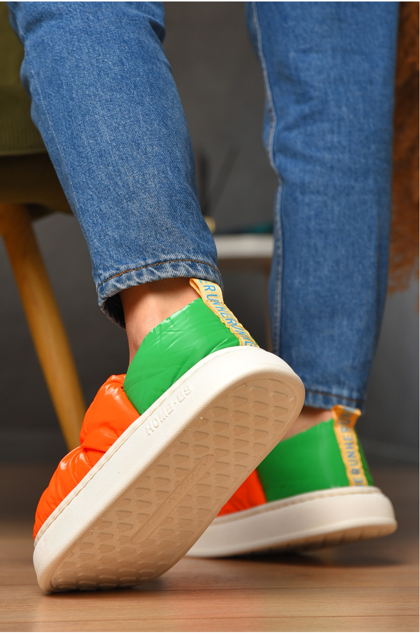 Капці домашні жіночі помаранчевого кольору 2928-3 208998 Капці домашні жіночі помаранчевого кольору 2928-3 208998