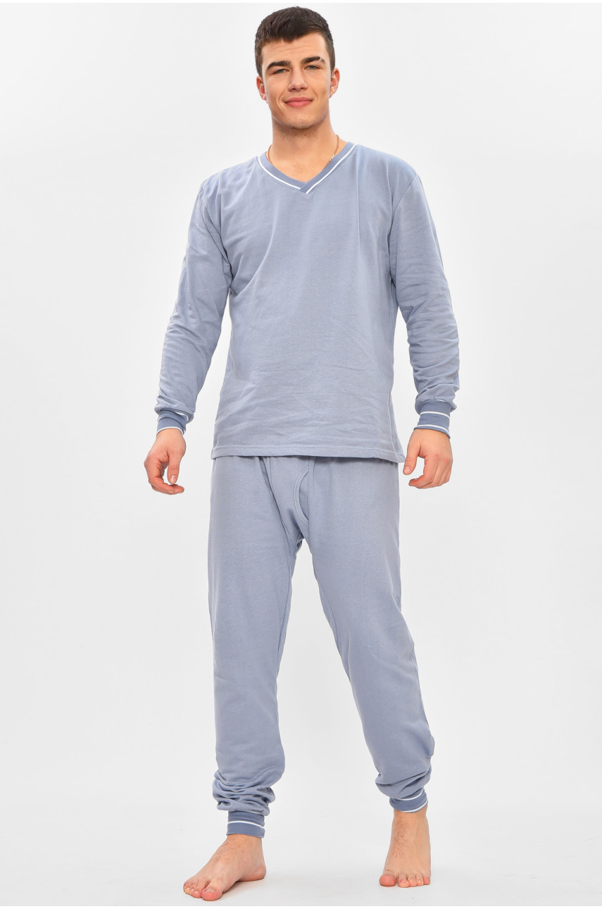 Термобелье мужское на флисе серого цвета 209000