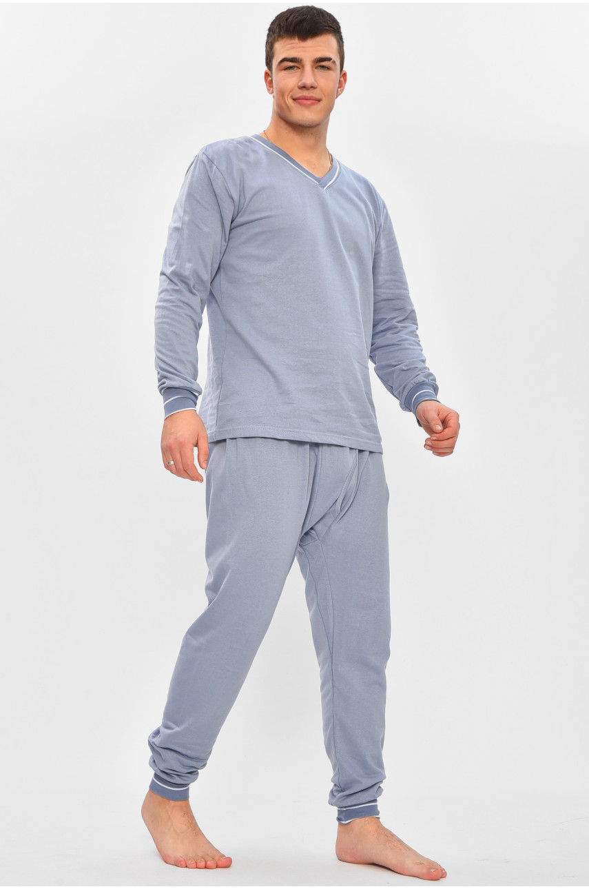 Термобелье мужское на флисе серого цвета 209000