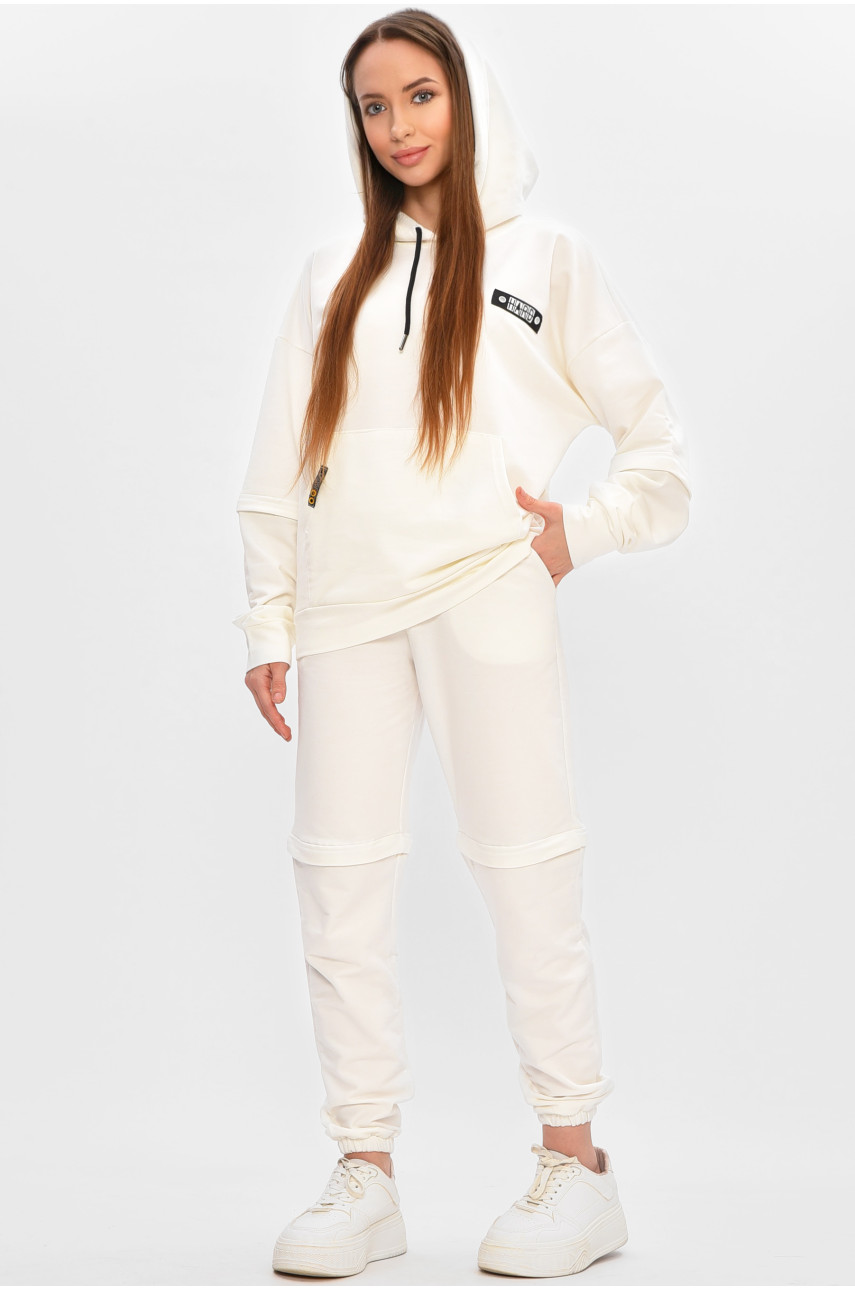 Спортивный костюм подростковый для девочки белого цвета 7404 209010