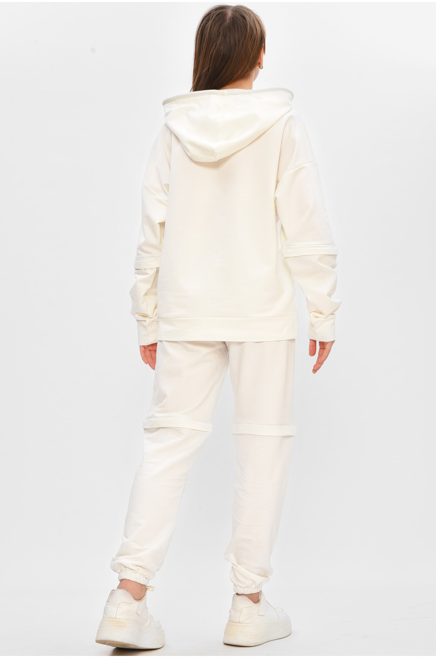 Спортивный костюм подростковый для девочки белого цвета 7404 209010 Спортивный костюм подростковый для девочки белого цвета 7404 209010
