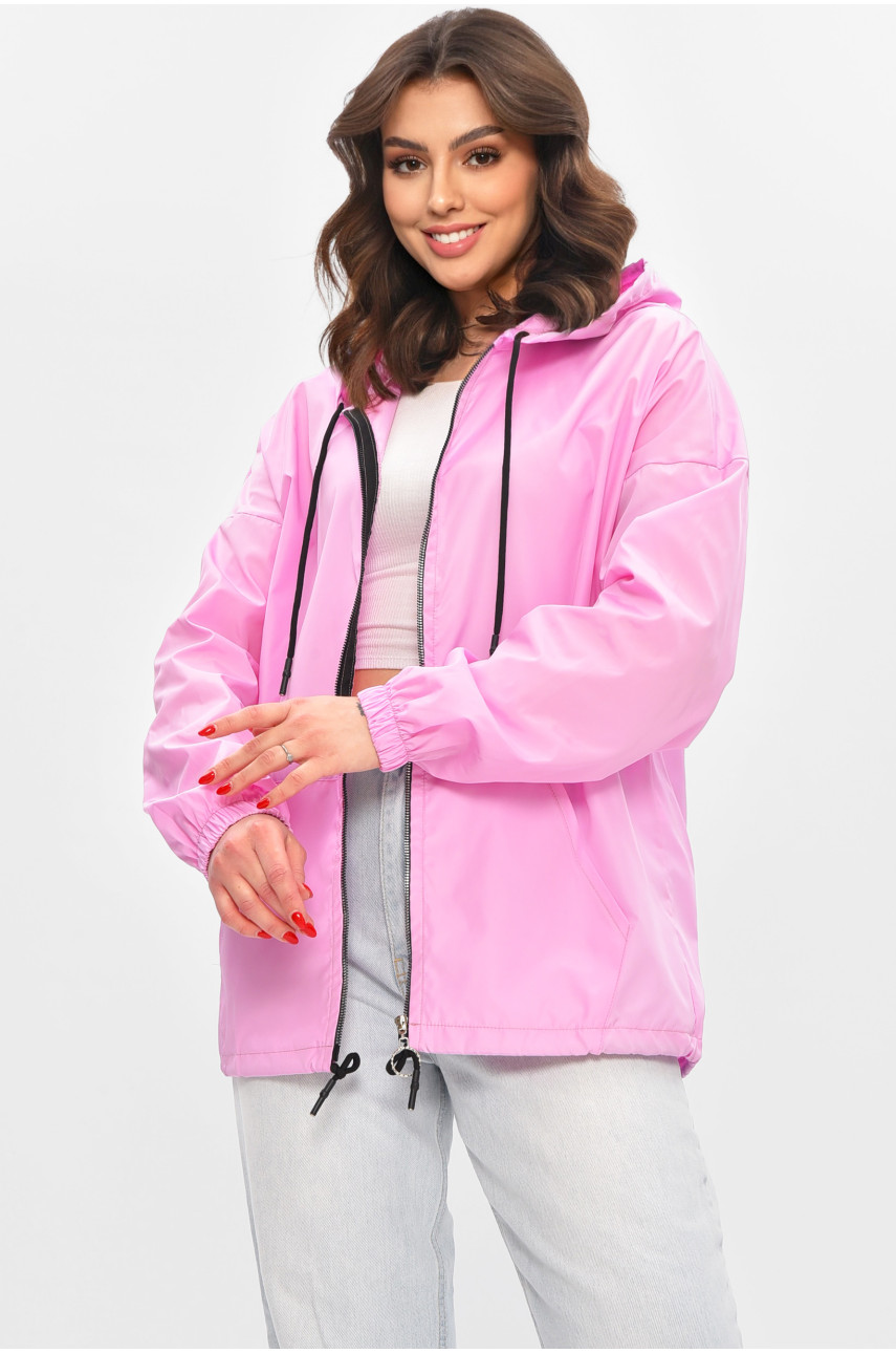 Вітровка жіноча однотонна бузкового кольору 1002 209019