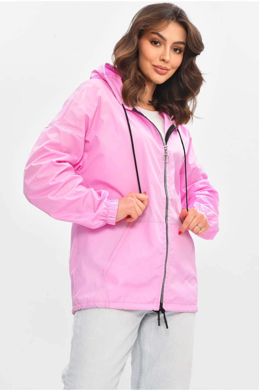 Вітровка жіноча однотонна бузкового кольору 1002 209019