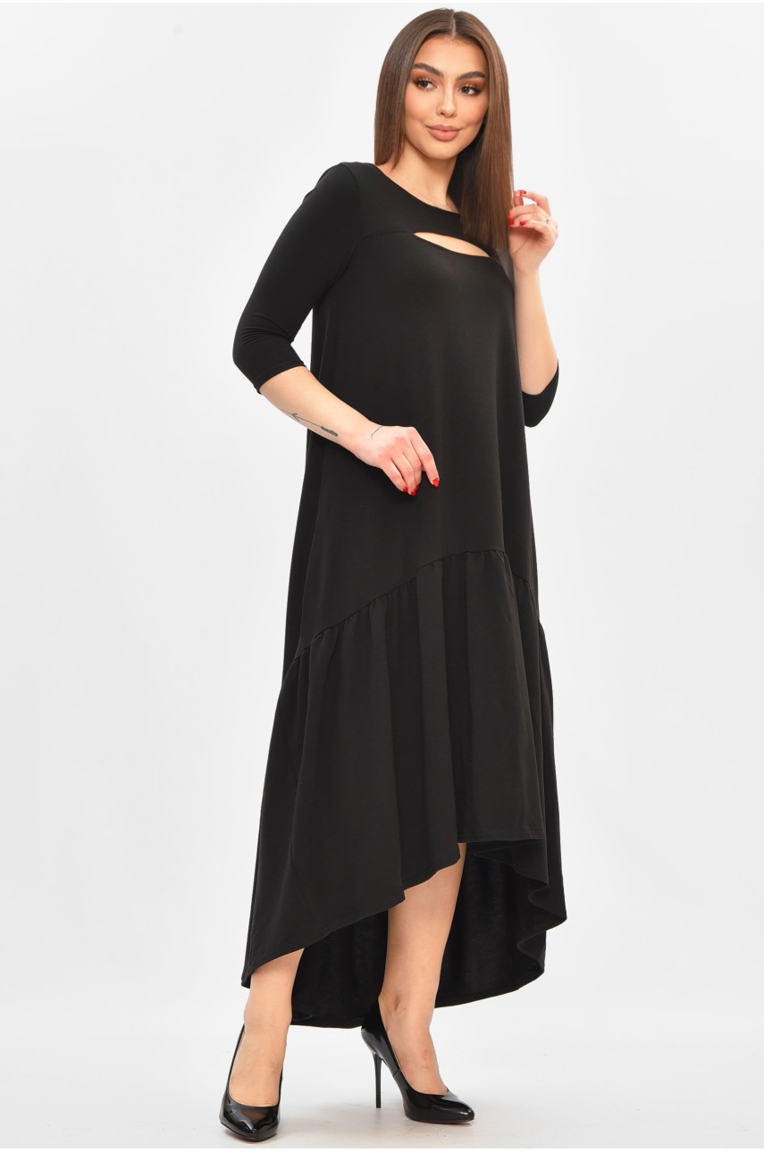 Платье женское полубатальное черного цвета 8336 209027