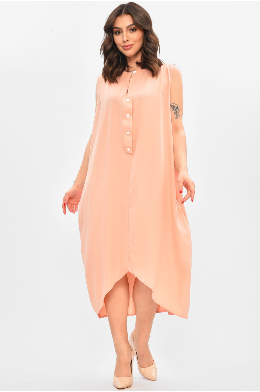 Платье женское полубатальное розового цвета 8252 209041