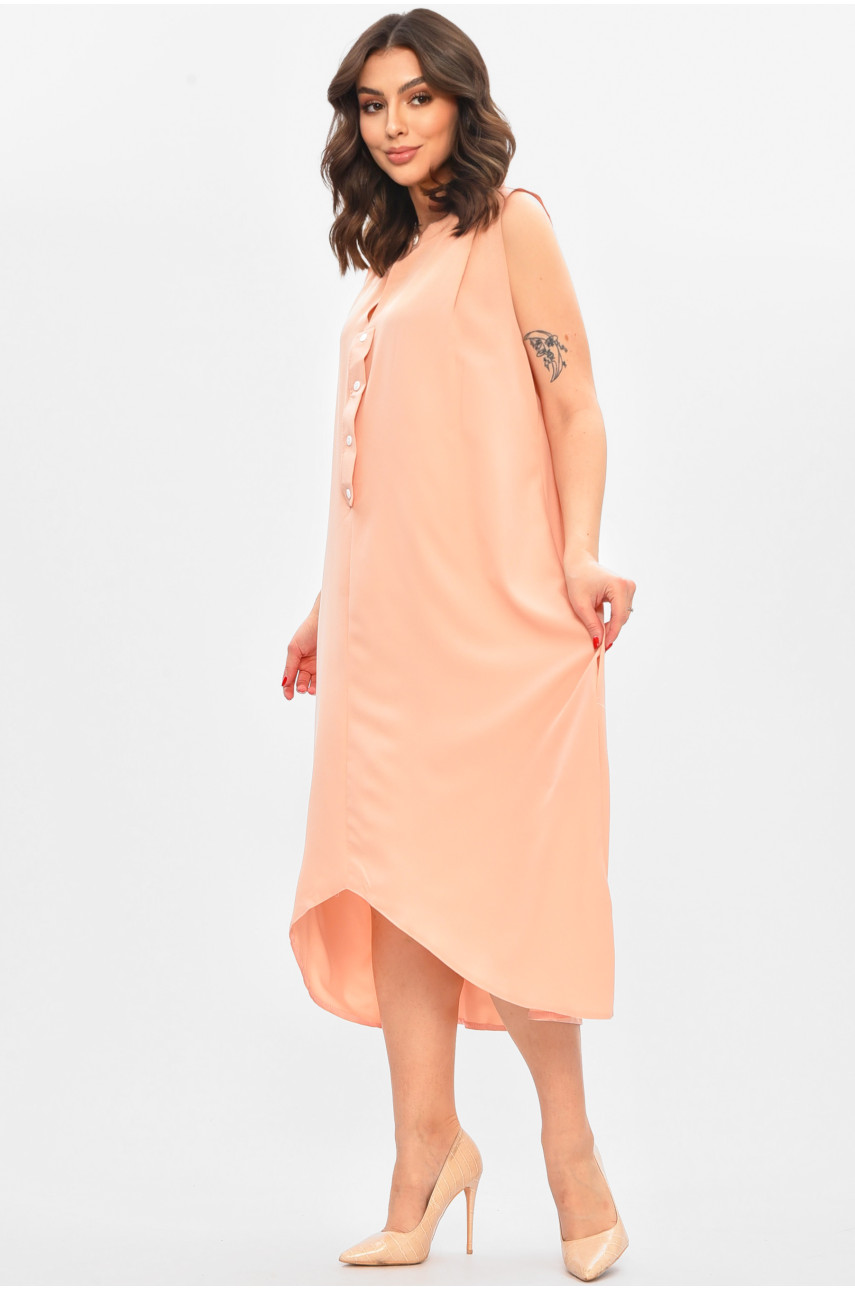 Платье женское полубатальное розового цвета 8252 209041